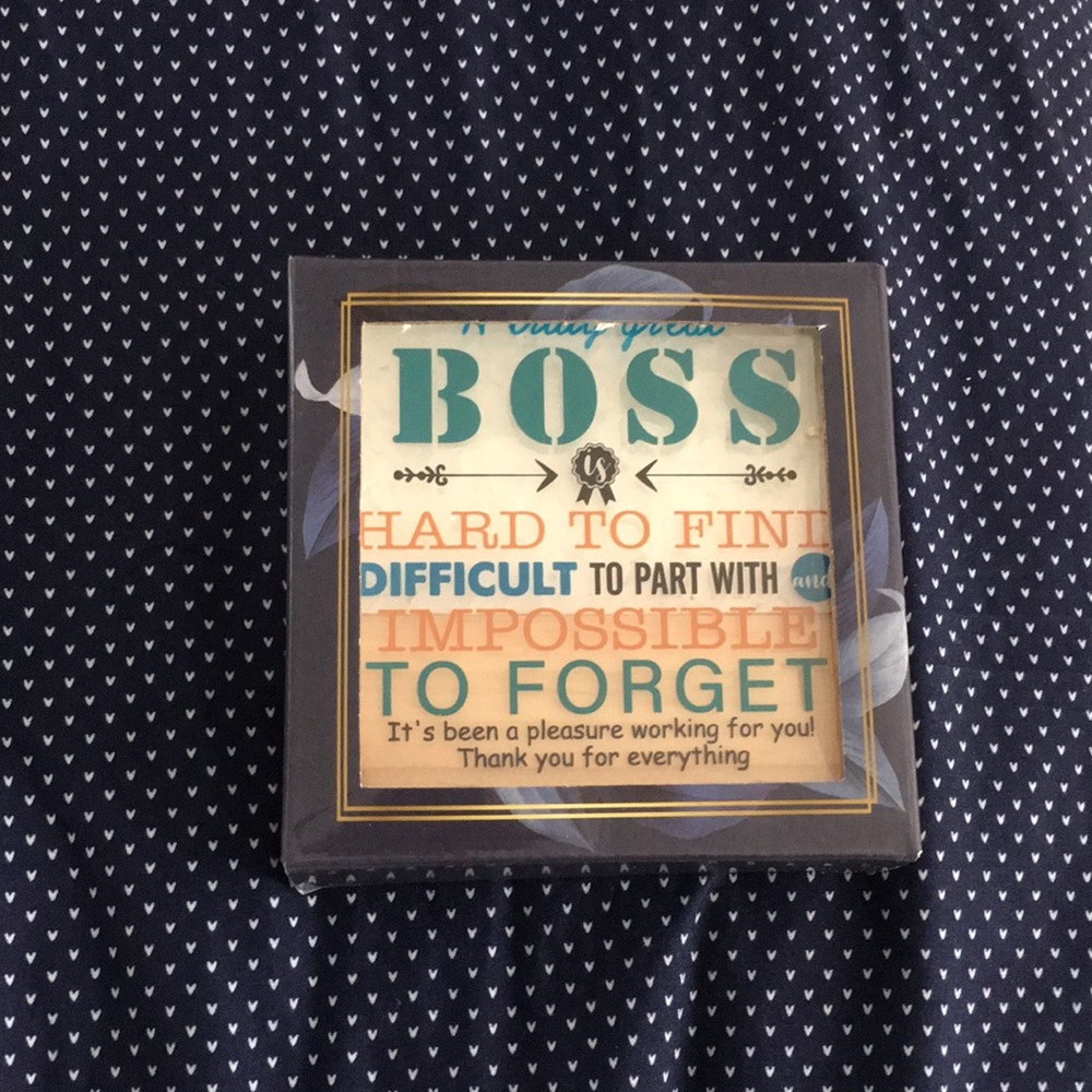 Framed Thanks Boss Appreciation Decor Retirement Leaving Lady Gifts Women Men